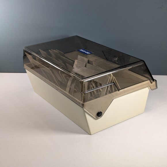 Vintage 1980s floppy disk holder - 5.25 inch disc large floppy disc storage box - Picture 11 of 13